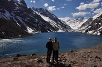 A magnífica paisagem da estação de esqui de Portillo, próximo ao Paso Cristo Redentor, entre Argentina e Chile